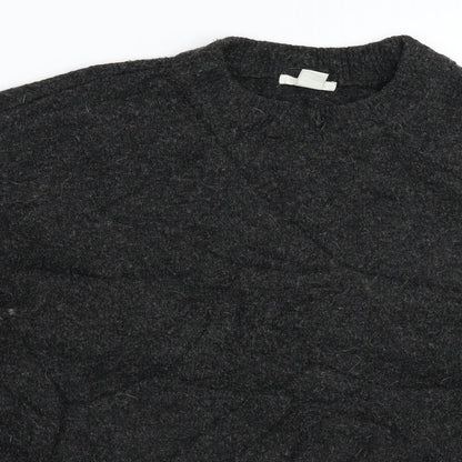 H&M Womens Black  Knit Pullover Jumper Size M  - Oversized