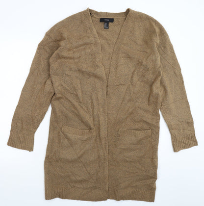 FOREVER 21 Womens Beige  Knit Cardigan Jumper Size M