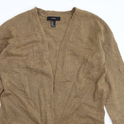 FOREVER 21 Womens Beige  Knit Cardigan Jumper Size M