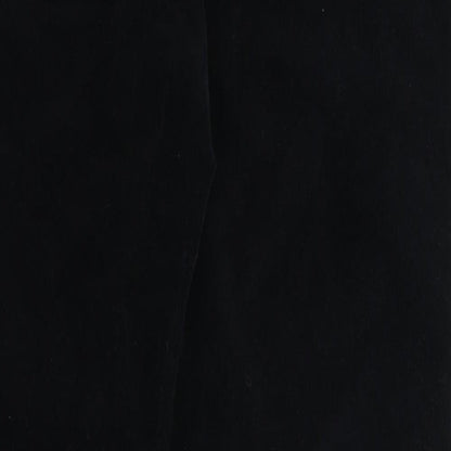 Indivia Womens Black  Corduroy Trousers  Size 28 in L27 in