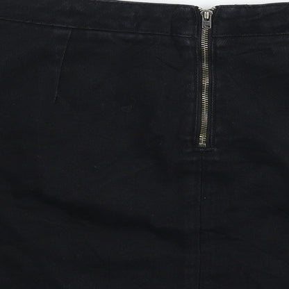 BDG Womens Black  Denim A-Line Skirt Size L