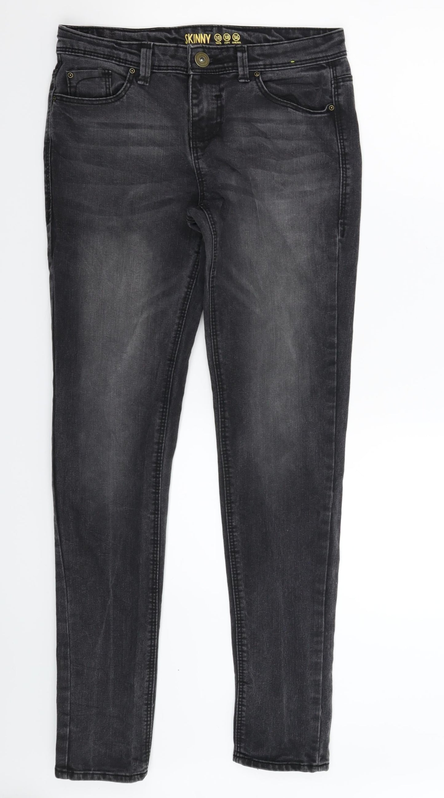 Denim & Co. Womens Black  Denim Skinny Jeans Size 10 L31 in