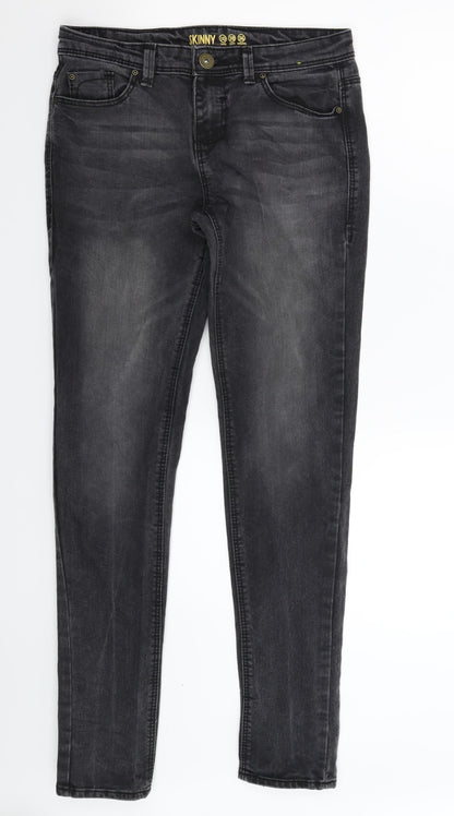 Denim & Co. Womens Black  Denim Skinny Jeans Size 10 L31 in