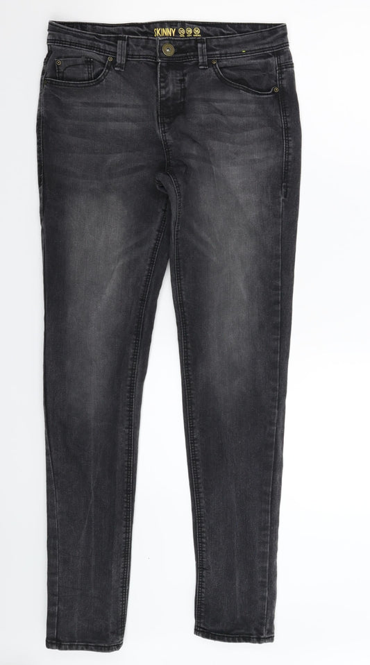 Denim & Co. Womens Black  Denim Skinny Jeans Size 10 L31 in