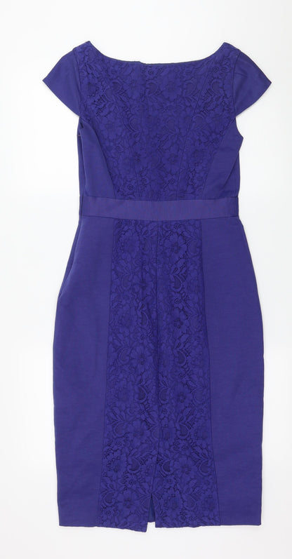 Monsoon Womens Blue   Pencil Dress  Size 8