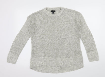 New Look Womens Grey  Knit Pullover Jumper Size S