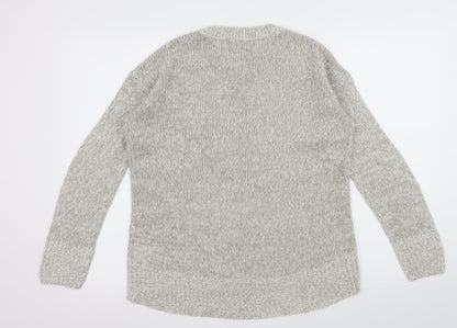 New Look Womens Grey  Knit Pullover Jumper Size S
