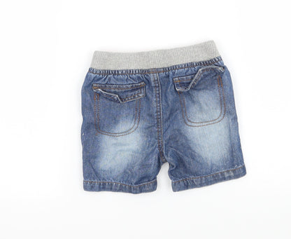 Baby Boys Blue  Denim Cropped Trousers Size 9-12 Months