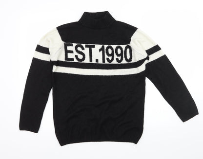 New Look Womens Black  Knit Pullover Jumper Size S