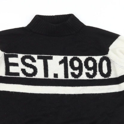 New Look Womens Black  Knit Pullover Jumper Size S