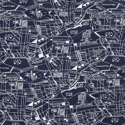 Primark Boys Blue Geometric Jersey Basic T-Shirt Size 7-8 Years  - New York Map Print