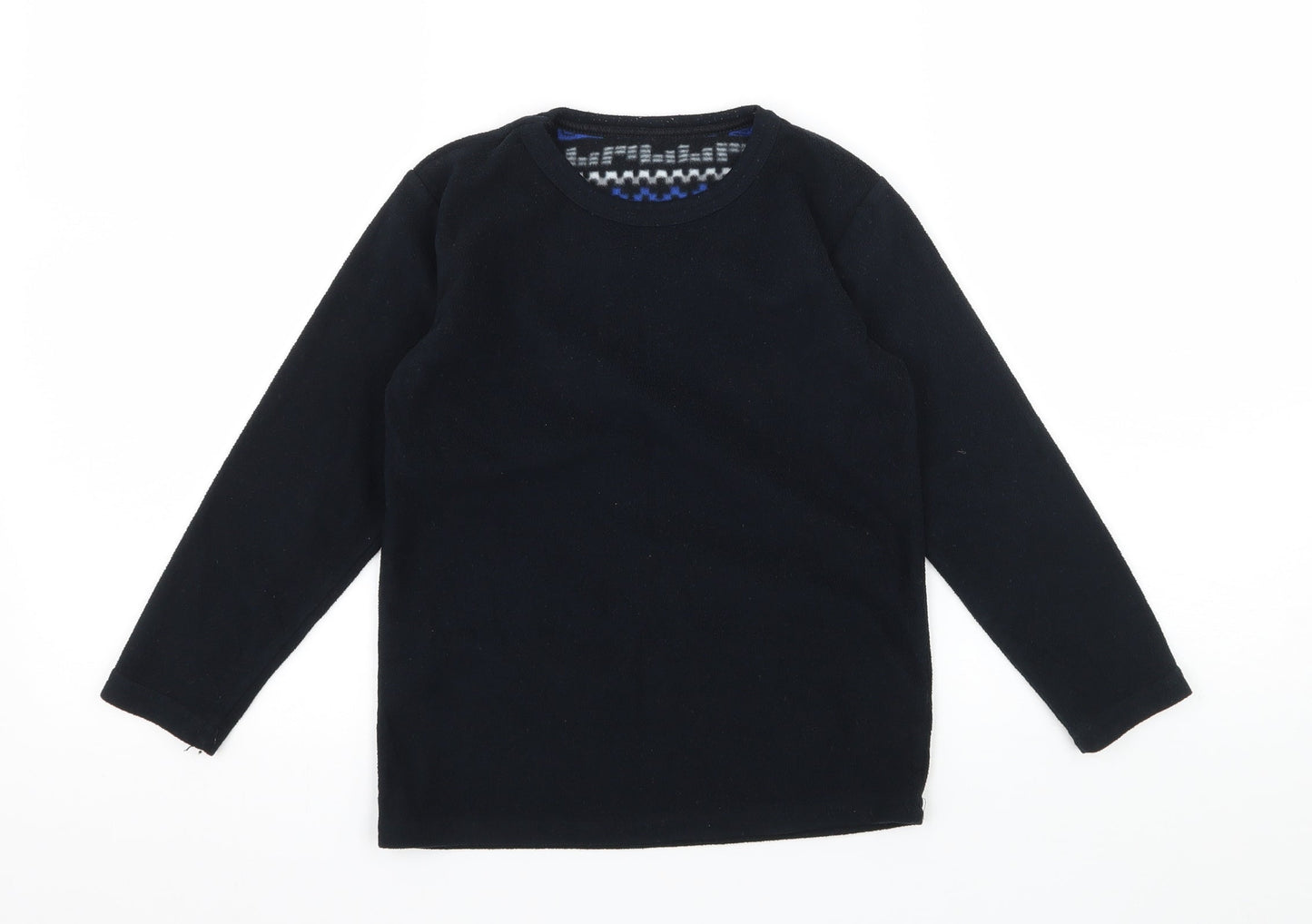 Matalan Boys Black  Fleece Basic T-Shirt Size 6-7 Years