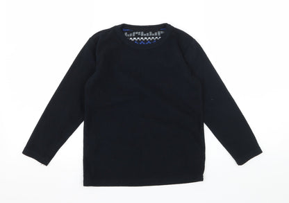 Matalan Boys Black  Fleece Basic T-Shirt Size 6-7 Years