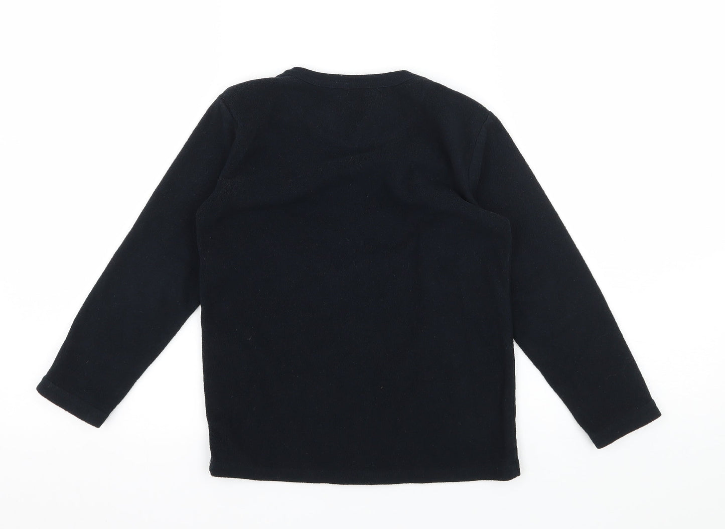 Matalan Boys Black  Fleece Basic T-Shirt Size 6-7 Years