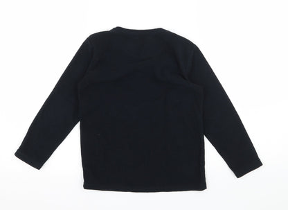 Matalan Boys Black  Fleece Basic T-Shirt Size 6-7 Years