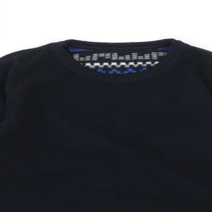 Matalan Boys Black  Fleece Basic T-Shirt Size 6-7 Years