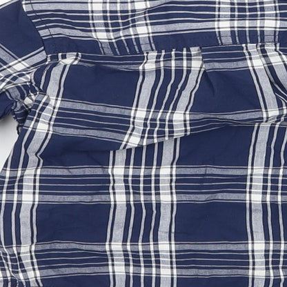 Gap Boys Blue Plaid  Basic Button-Up Size 12-18 Months