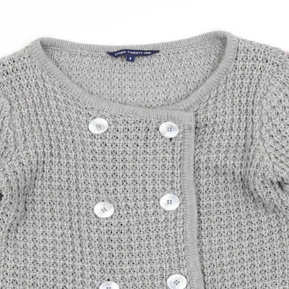 Store Twenty One Womens Grey  Knit Cardigan Jumper Size S