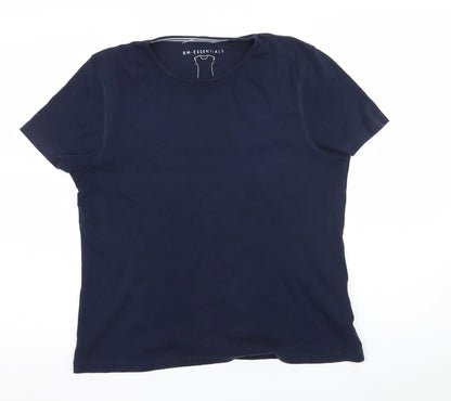 Womens UK Size M Bonmarché Blue Basic T-Shirt