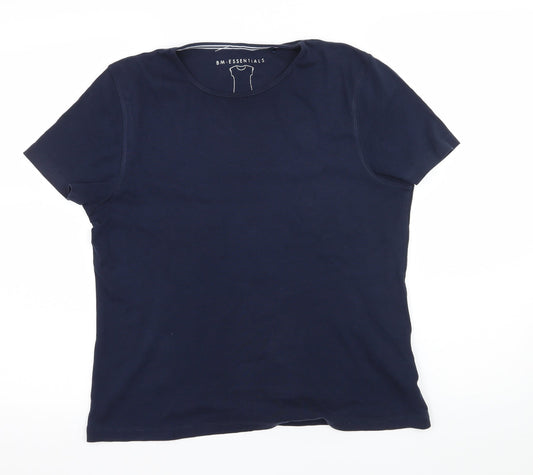 Bonmarché Womens Blue  Jersey Basic T-Shirt Size M