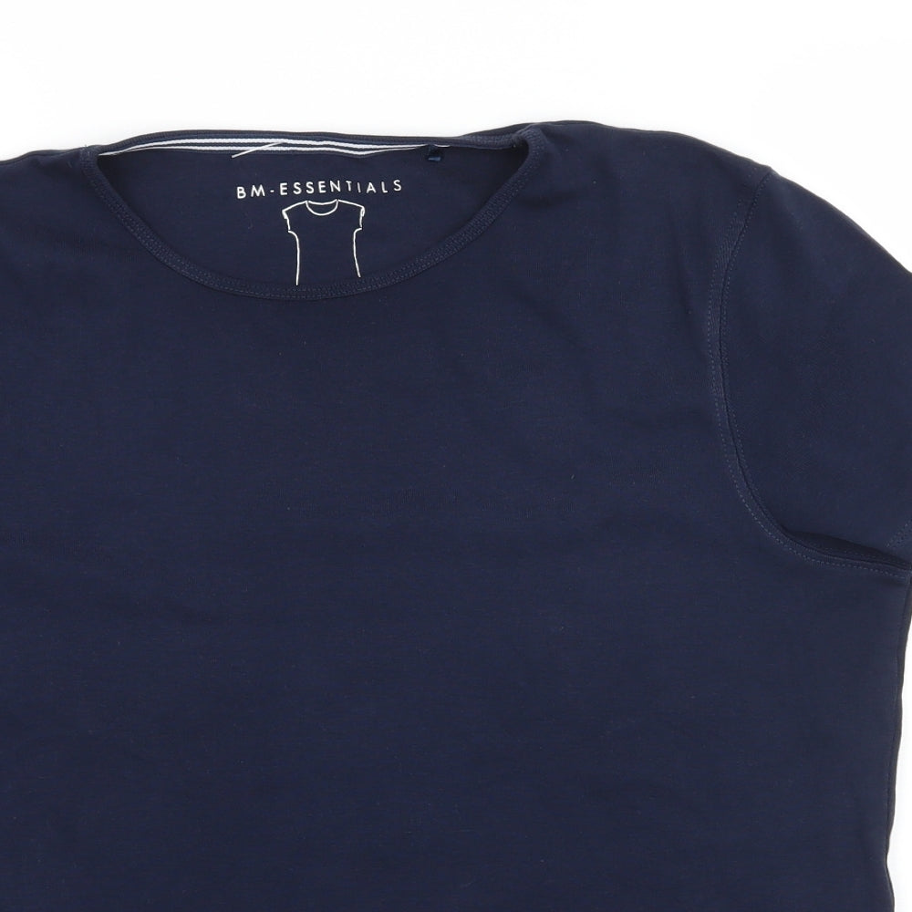 Womens UK Size M Bonmarché Blue Basic T-Shirt