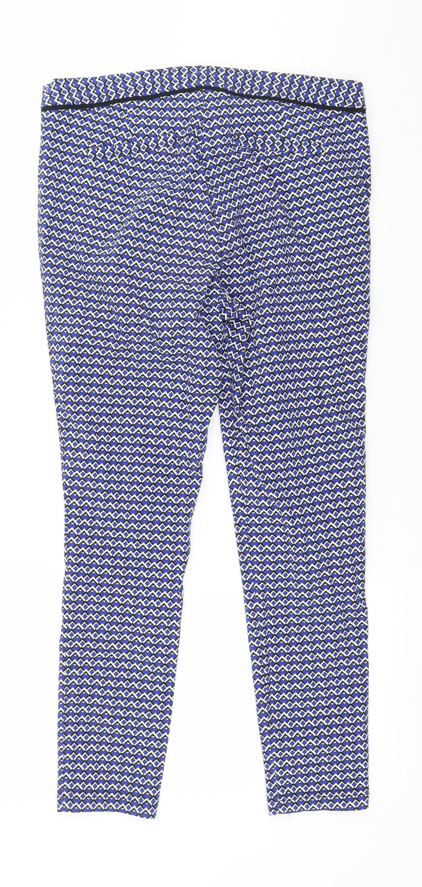 Womens UK Size 10 Dorothy Perkins Regular Fit  Blue Trousers