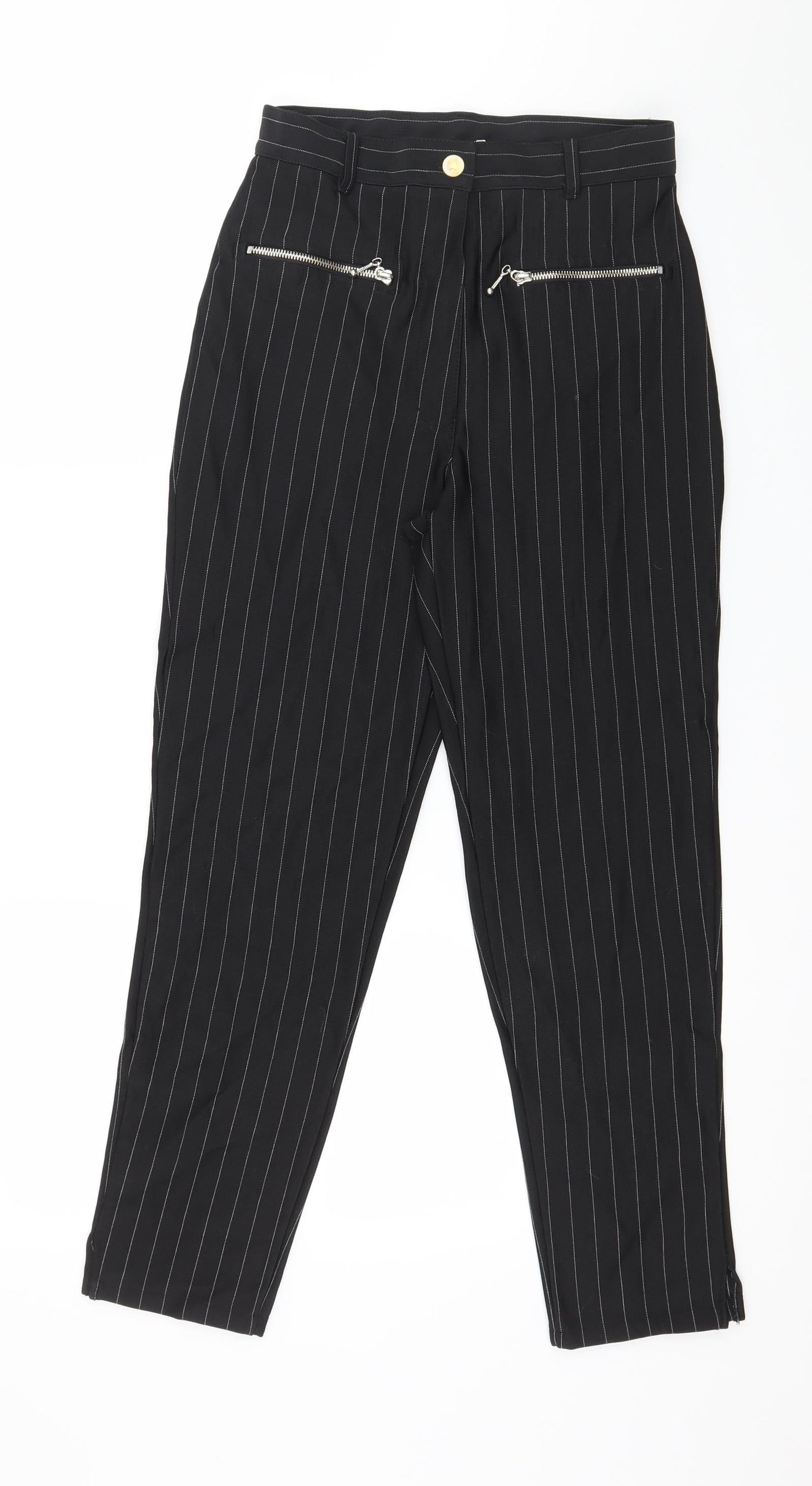Womens UK Size 27 in Preworn Regular Fit  Black Trousers