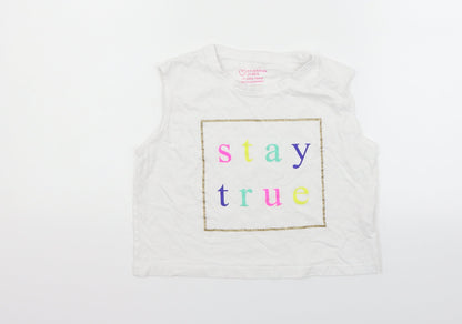 Primark Girls White   Basic T-Shirt Size 11-12 Years