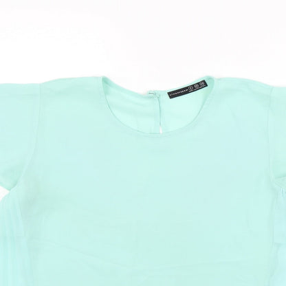 Womens UK Size 8 Atmosphere Green Basic Blouse