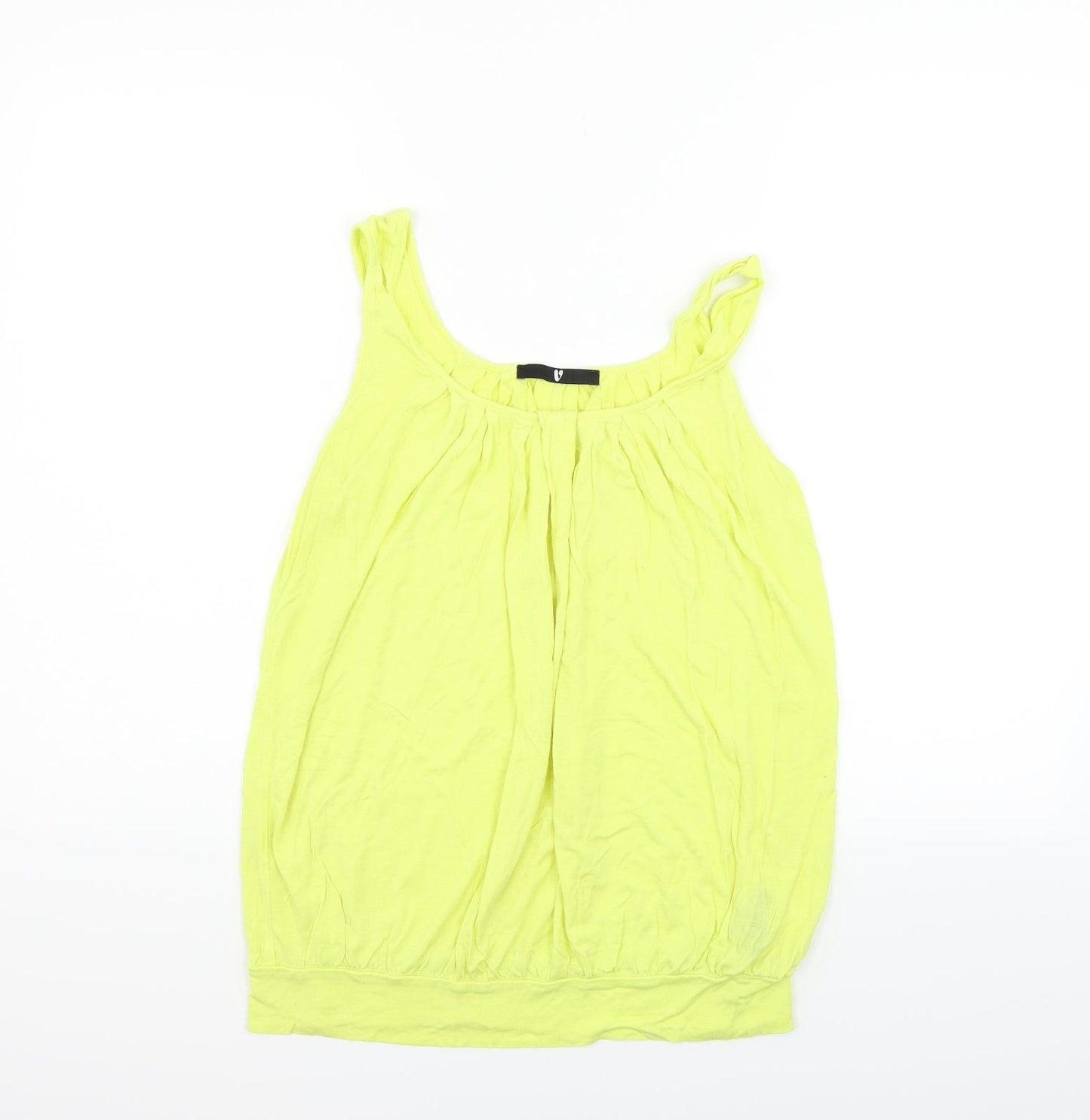 Womens UK Size 14 Very Yellow Basic Tank