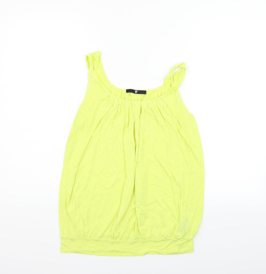 Womens UK Size 14 Very Yellow Basic Tank