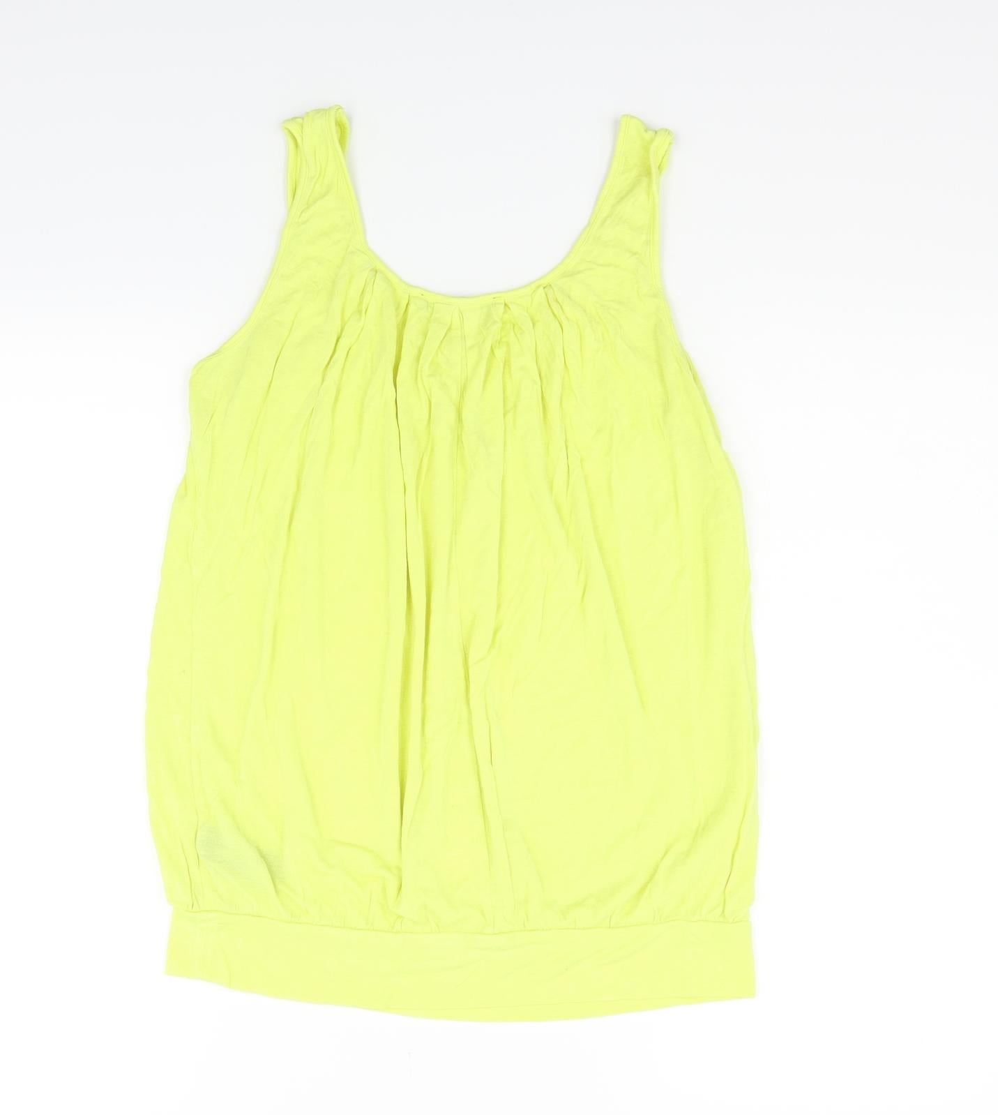 Womens UK Size 14 Very Yellow Basic Tank