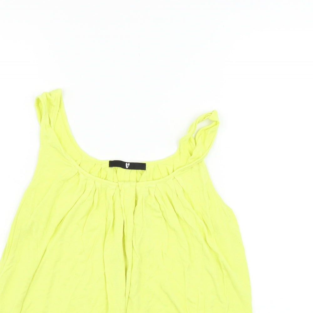 Womens UK Size 14 Very Yellow Basic Tank