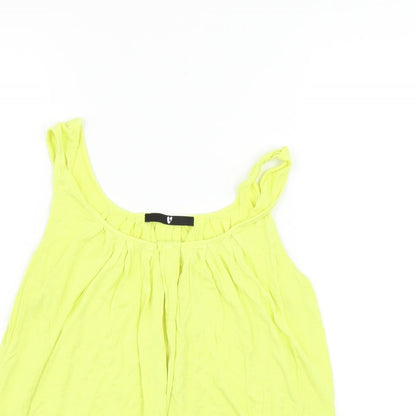 Womens UK Size 14 Very Yellow Basic Tank