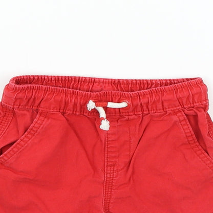 George Boys Red   Chino Shorts Size 2 Years