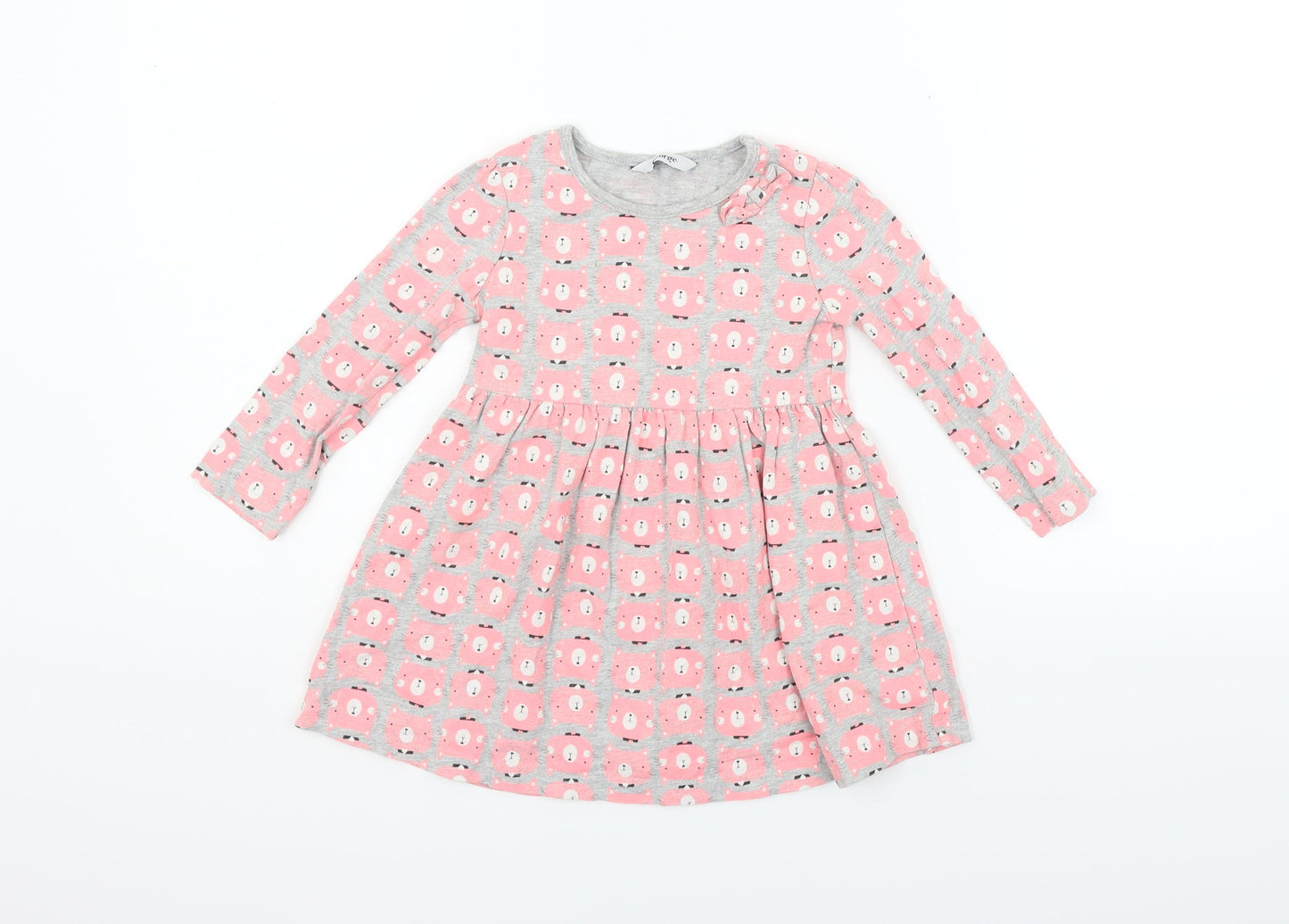 George Girls Grey Geometric  Fit & Flare  Size 2 Years