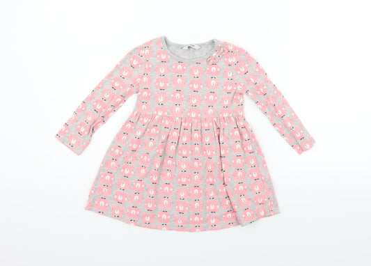 George Girls Grey Geometric  Fit & Flare  Size 2 Years