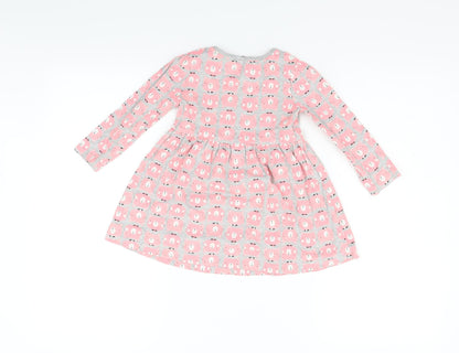 George Girls Grey Geometric  Fit & Flare  Size 2 Years