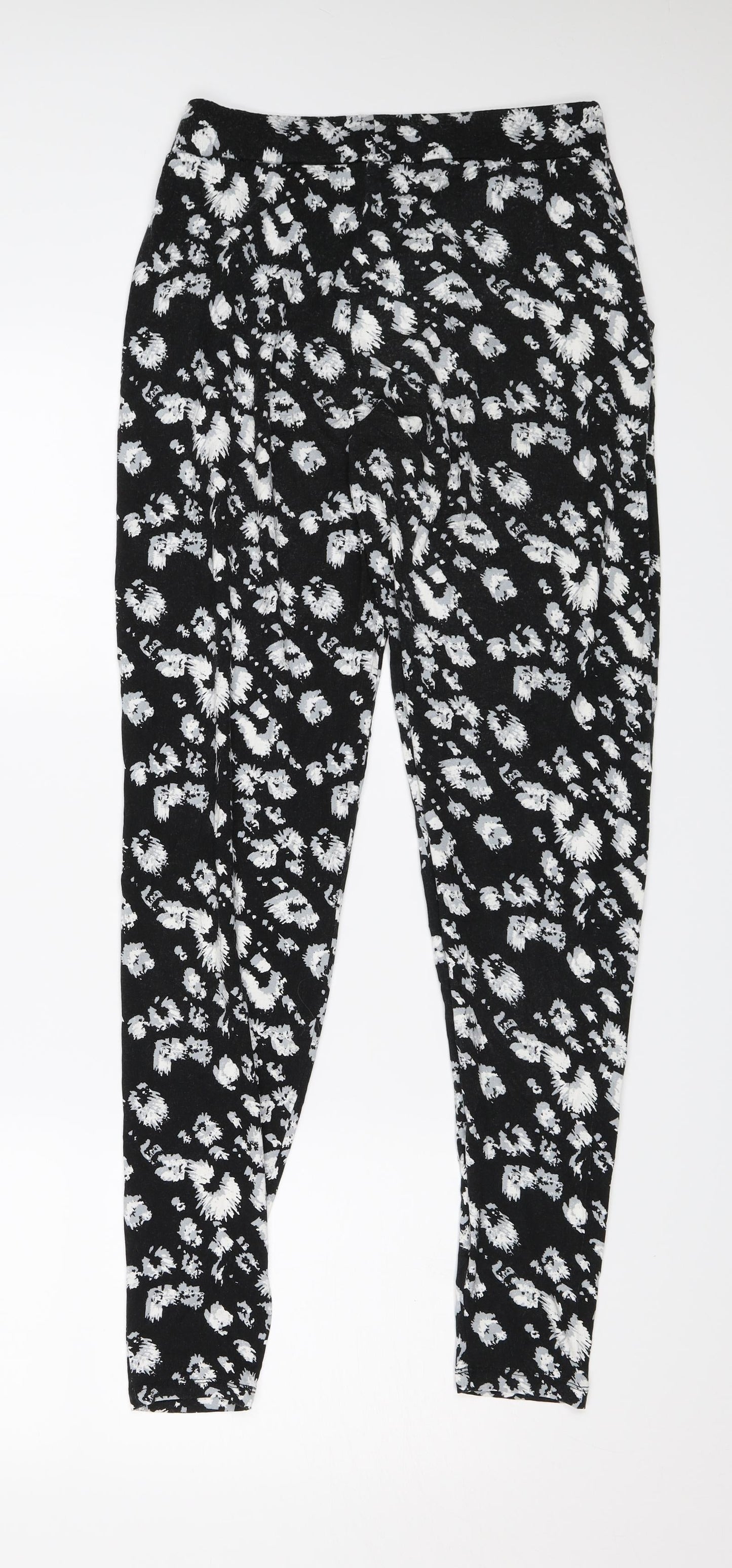 Womens UK Size 8 Peacocks Regular Fit Harem Black Trousers