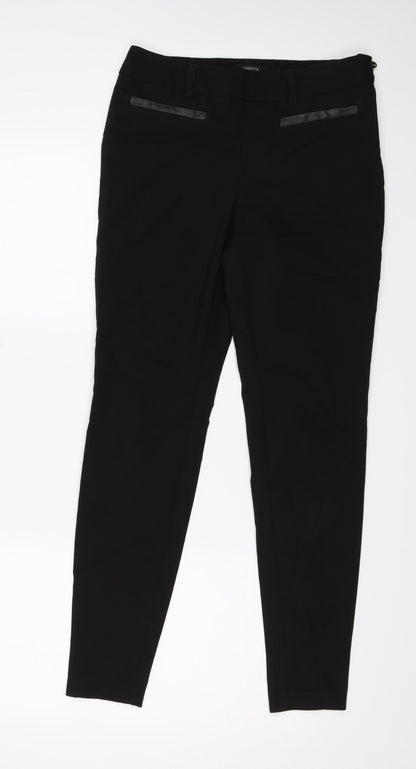 Womens UK Size 8 Papaya Regular Fit  Black Trousers