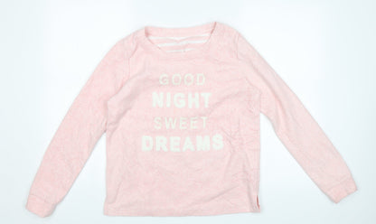 George Womens Pink Solid  Top Pyjama Top Size 8  - Good night sweet dreams