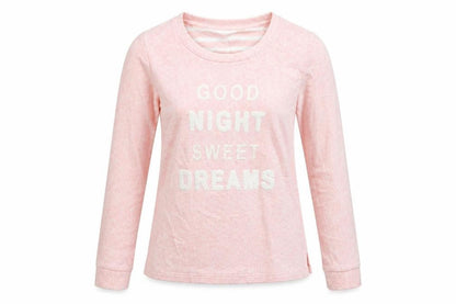 George Womens Pink Solid  Top Pyjama Top Size 8  - Good night sweet dreams
