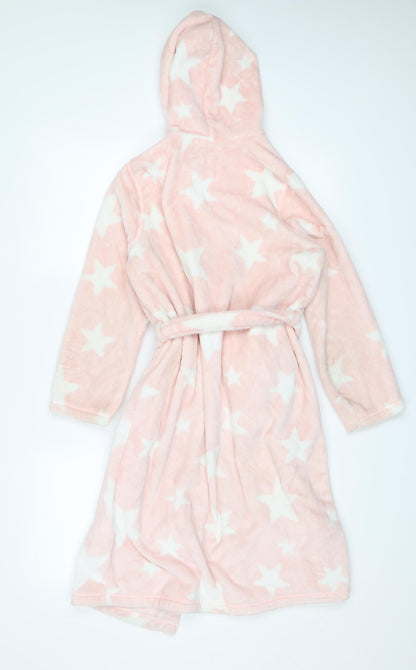 M&S Girls Pink Solid  Top Robe Size 9-10 Years  - Stars