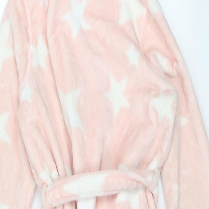 M&S Girls Pink Solid  Top Robe Size 9-10 Years  - Stars