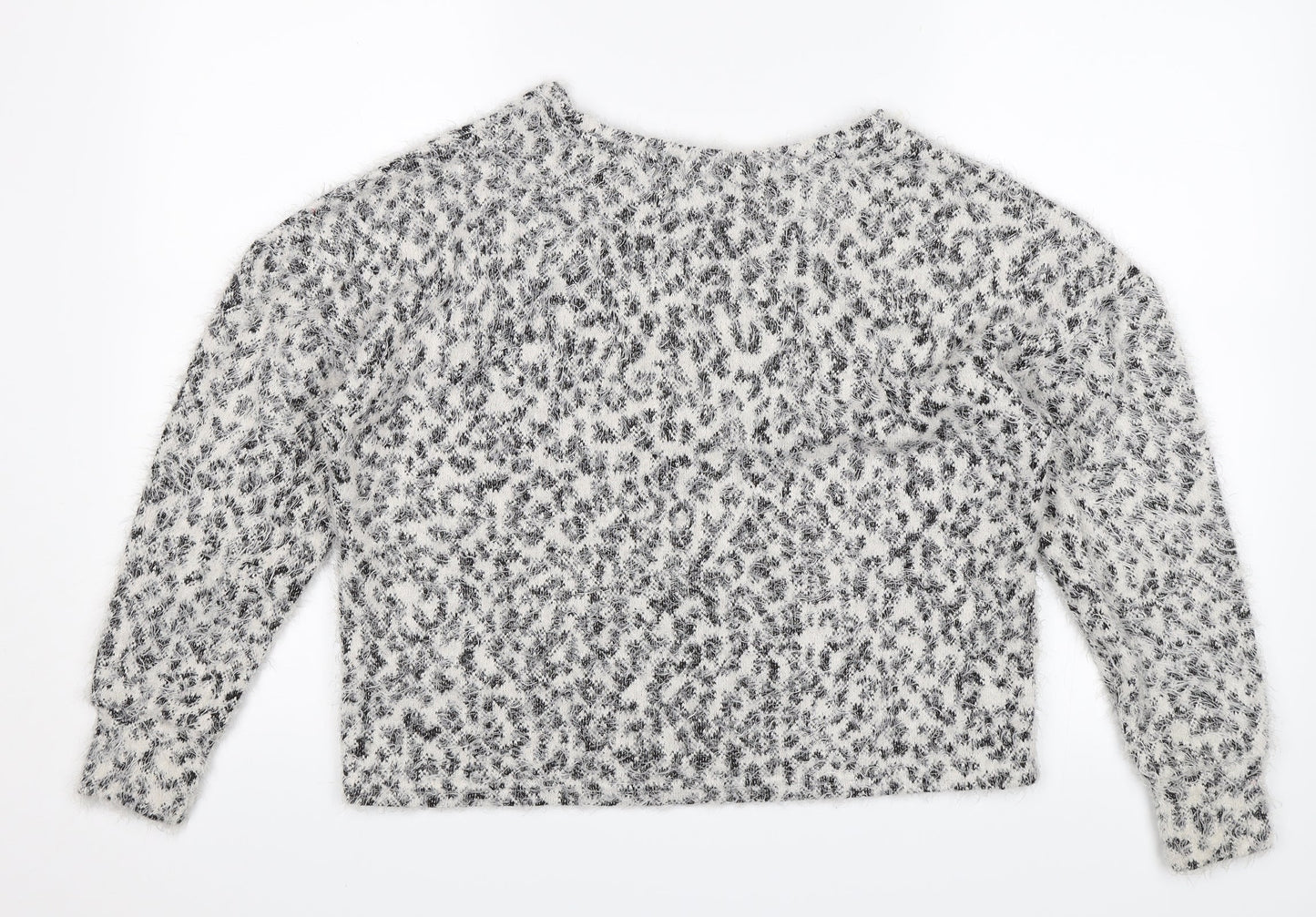 Primark Womens White Animal Print  Pullover Jumper Size XS