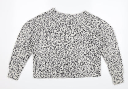 Primark Womens White Animal Print  Pullover Jumper Size XS