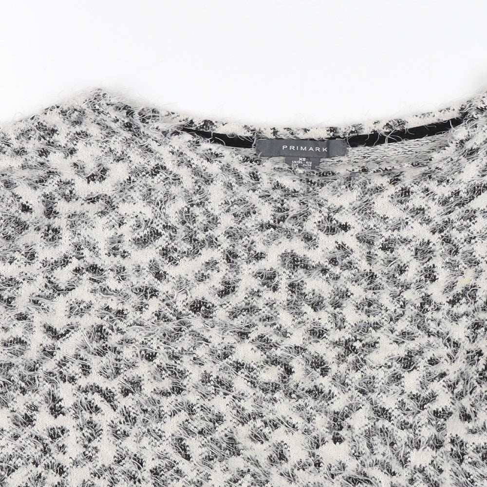 Primark Womens White Animal Print  Pullover Jumper Size XS