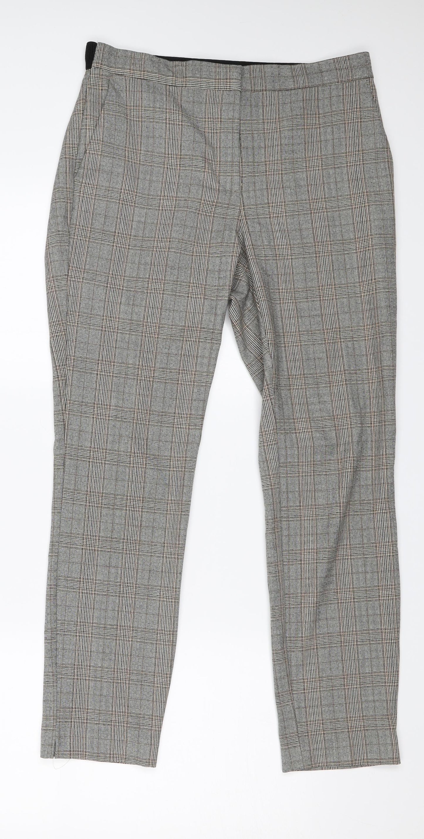 Womens UK Size M Zara Regular Fit  Grey Trousers