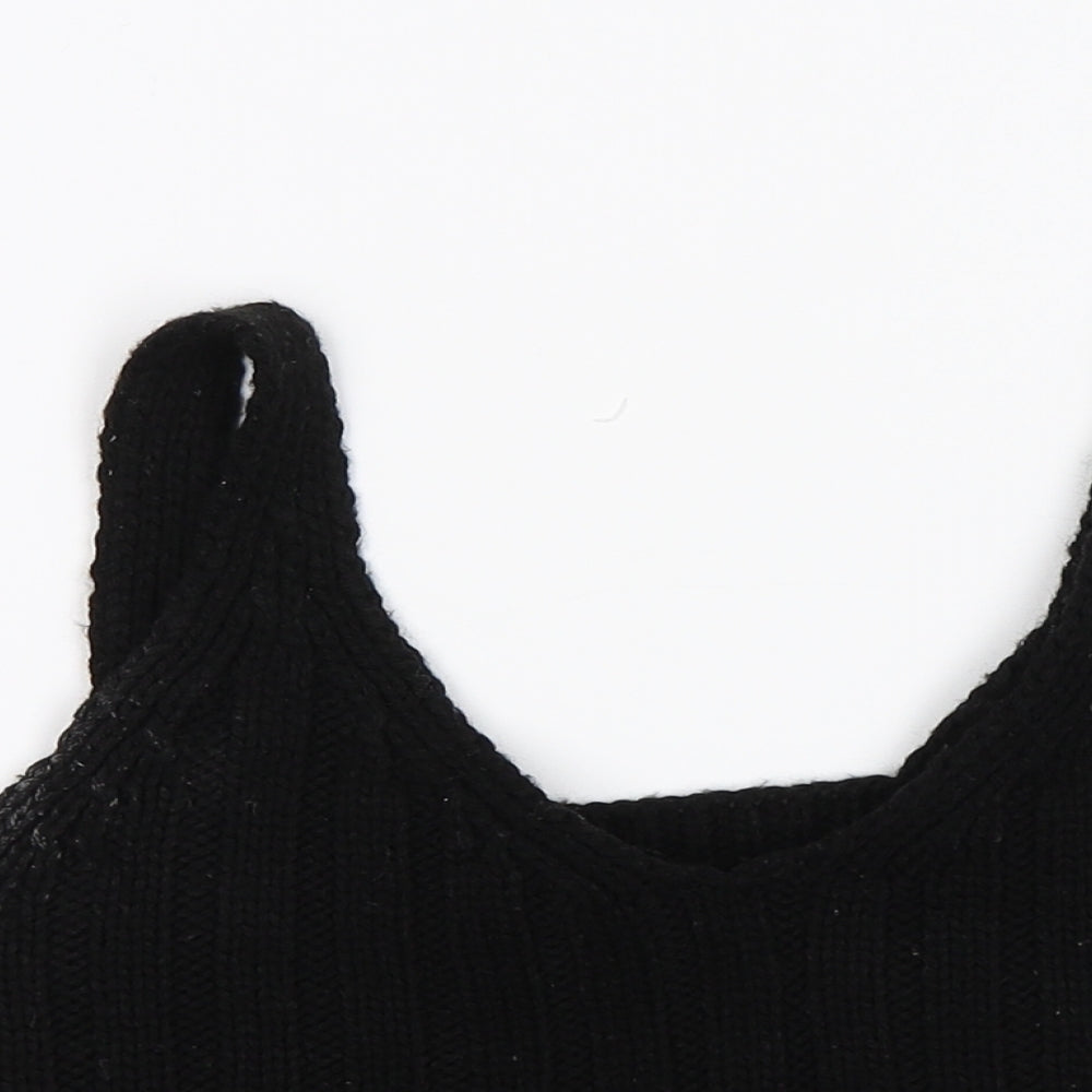 Womens UK Size 4 ASOS Black Cropped Tank