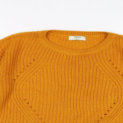 Papaya Womens Orange   Pullover Jumper Size 8